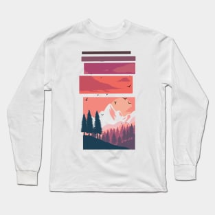 Mountain in winter Long Sleeve T-Shirt